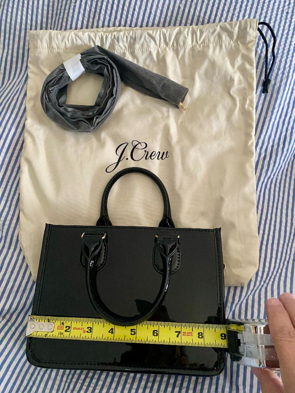 J. Crew Vienna Lady Bag in patent leather (black)